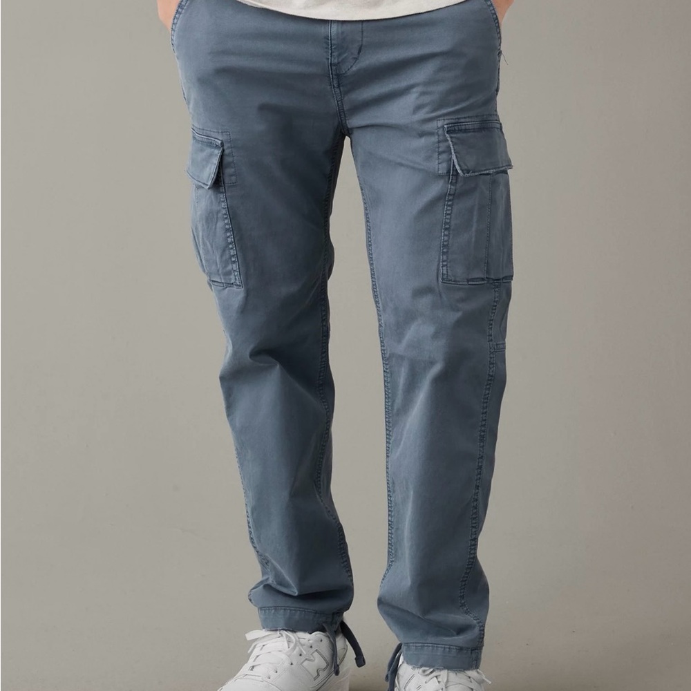 American Eagle Cargo Pants Men 32X32 Classic blue Relaxed Flex Original Straight